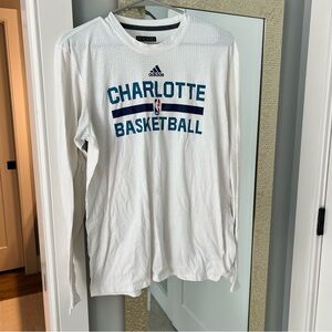 Adidas Charlotte Basketball White Long Sleeve Shirt